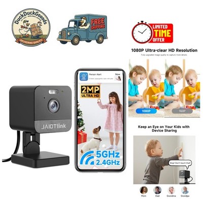 High Definition Indoor Security Camera with Real-Time Alerts & 2-Way Audio