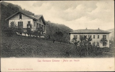 Postcard San Germano Chisone Piemonte, Asilo dei Vecchi - 3881169