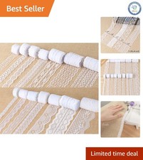 46 Yards White Vintage Lace Ribbon Set   14 Assorted Rolls for Crafts  Weddings