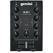 Gemini Pro Audio Equipment 2 Channel Podcast Live Studio Mini Sound Mixer DJ
