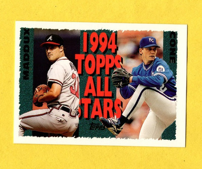 1995 TOPPS Greg Maddux David Cone #392 All Star Righthanded Pitchers Near Mint+