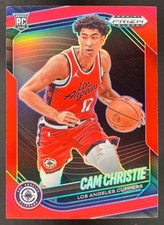 Cam Christie 2024-25 Panini Prizm Black Red Prizm RC Clippers /299