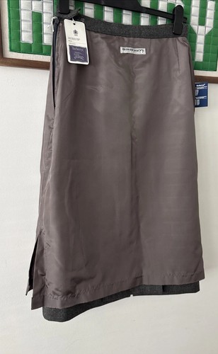 Vintage Burberrys Sample BNWT Grey Ladies Size 10 12 Pleated Skirt Burberry New - Picture 12 of 12