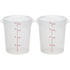 Food Storage Containers with Lids (BPA-Free) - 4 Quart - Food Grade Buckets w...