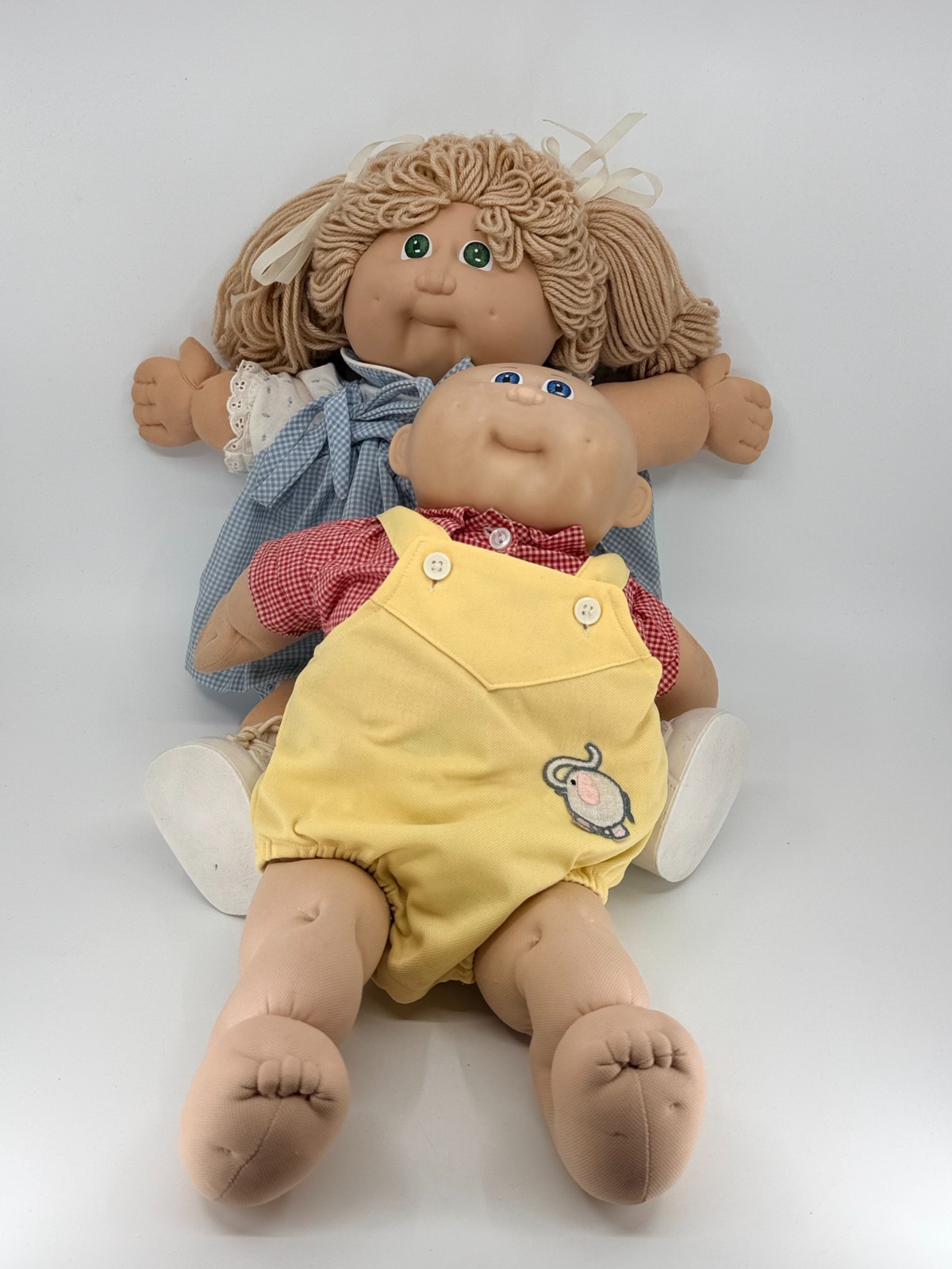 2 Vintage Cabbage Patch Kids 1978,1982 Brown Blonde Hair Bro