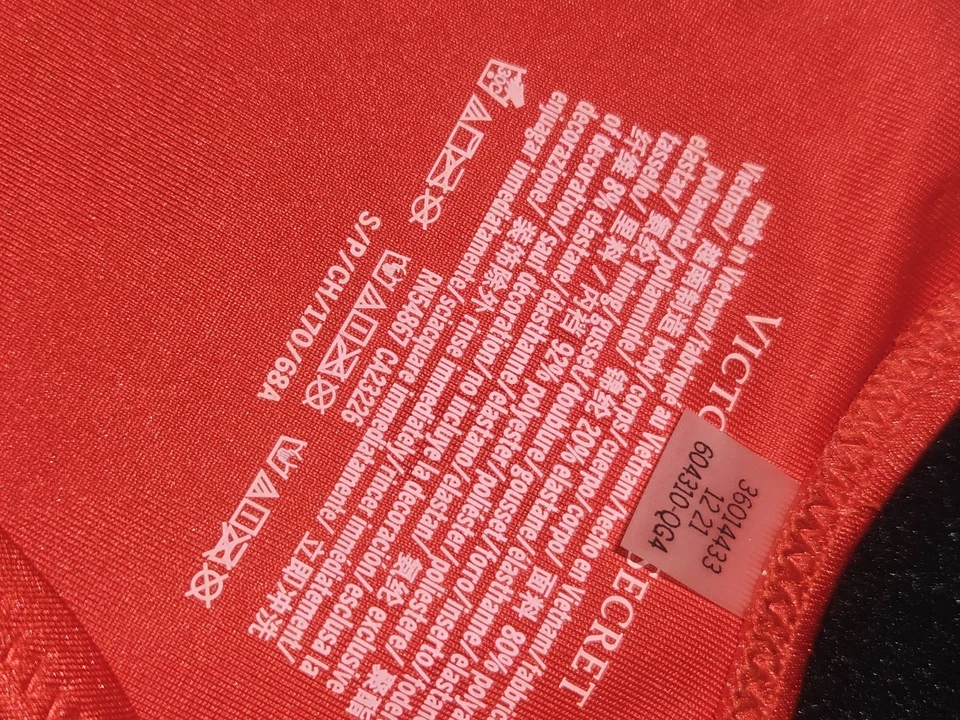 Sexy Bikini de Natación Malvado Victorias Secret Rojo Brillo Correa Logo ¡NUEVO! TOP & BOTTOM Foto 4 de 4