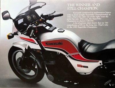 1984 Kawasaki GPz750 6-page brochure-literature ZX750-A2 | eBay