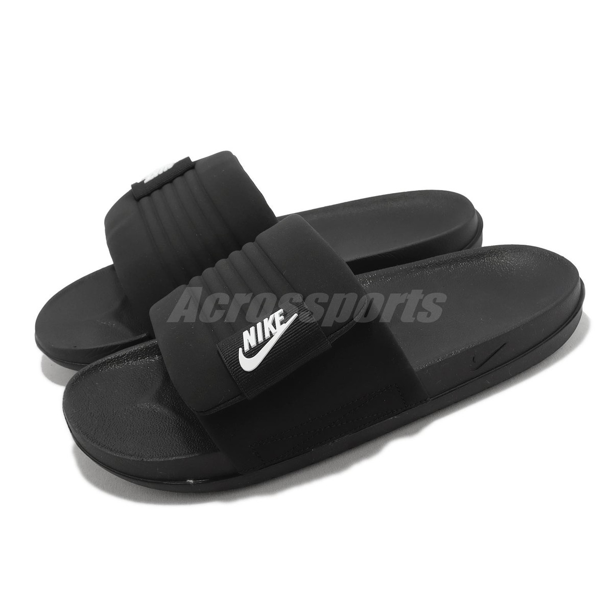 Nike Offcourt Adjust Slide Black White Men Casual Slip On 