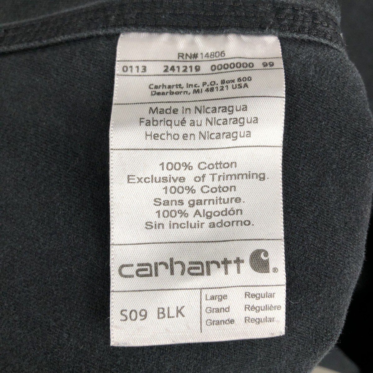 Used Carhartt Original Fit long-sleeved button-down work shirt size L (men's) thumbnail 4