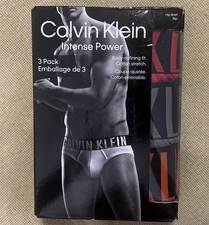 Calvin Klein Intense Power Men Cotton Stretch Hip Brief 3- Pack, Multicolor 2XL