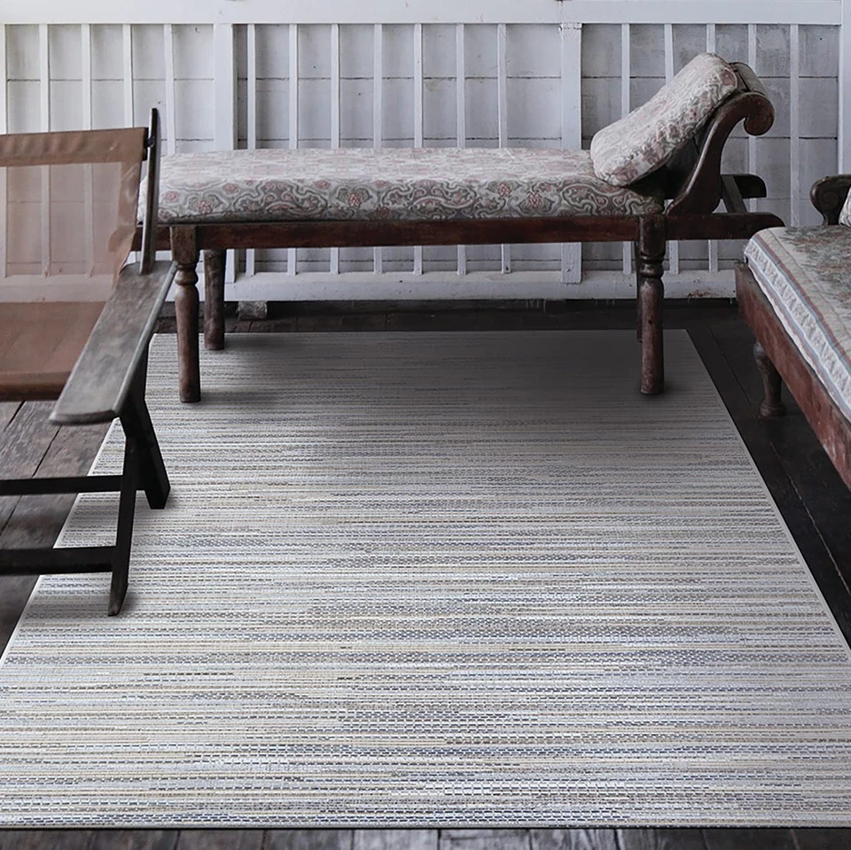 Alfombra de corredor interior exterior Monte Carlo - 2'3" x 7'10" Coastal Breeze en gris T... Foto 2 de 4