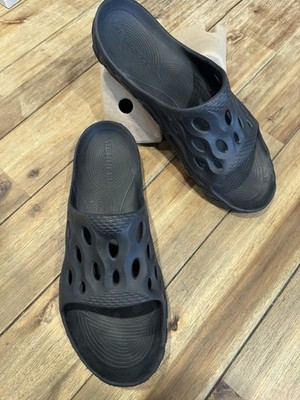 Merrell Sandals Mens 13 Hydro Slide Black Slip On Comfort Low Top Open Toe Flats