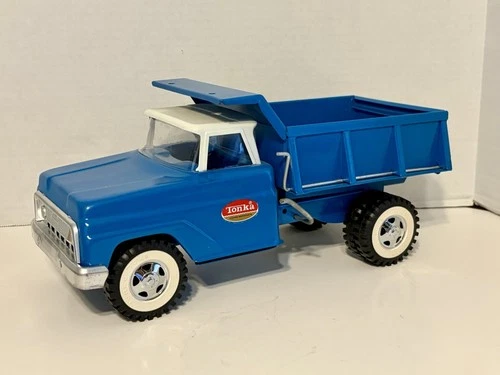 Vintage Tonka Hydraulic Blue Dump Truck, Pressed Steel, 1965-67 RESTORED
