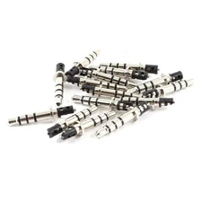 15 pcs. 3.5mmx6mmx27mm 4-pin male attachment stereo earphone welding jacket