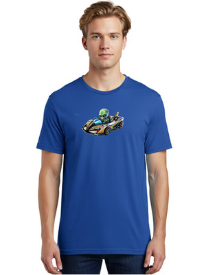 Alien-Driver Mens Graphic Tee, 100% Cotton, Casual Summer Wear