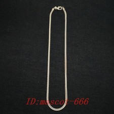 L 23.5 Inch Old Chinese Tibet Silver Handmade Necklace Bracelet Gift Collection