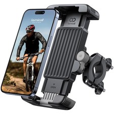 Lamicall Bike Motorcycle Phone Mount - [1s Quick Lock] Cell Gray 