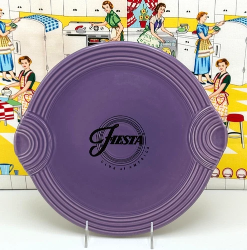 Fiesta Round Serving Tray Lilac Purple #0468 Post 86 Fiesta Club of America