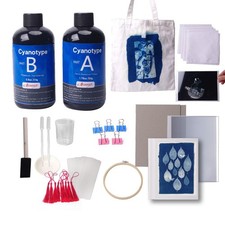 Cyanotype Sensitizer Kit Sun Print Nature Printing Kit for Photographic Bluep...