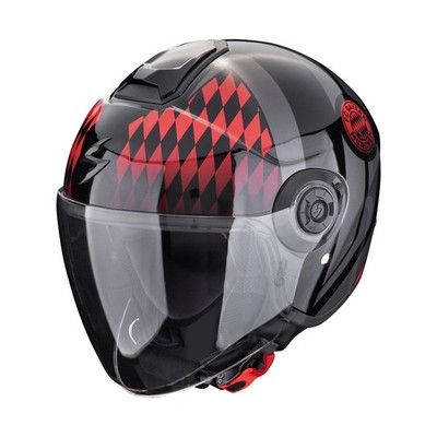 Scorpion Motorrad Helm Exo-City II FC Bayern schwarz rot  Jethelm Größe M