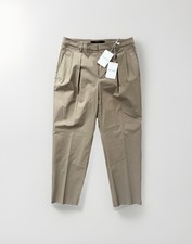 $900 Valentino Garavani Brown Tan Pleated Pants Men Size IT50 US34 NEW w Tags