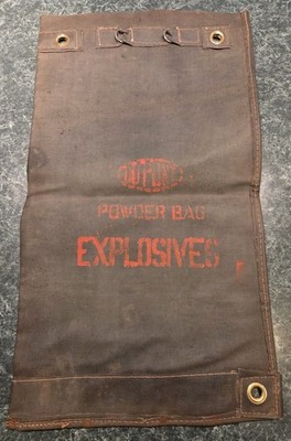 Rare Vintage Dupont Powder Bag Explosives Canvas Stitched Bag Mining History