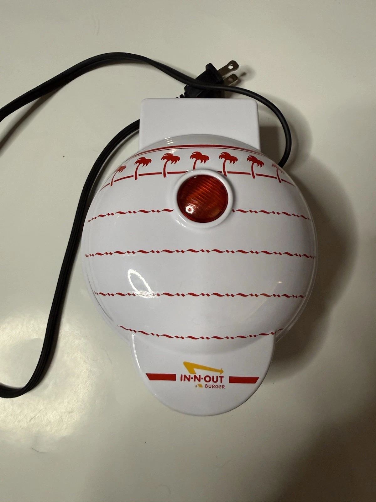 In N Out Collectible Mini Waffle Maker NO BOX or TONGS — Tested & Working
