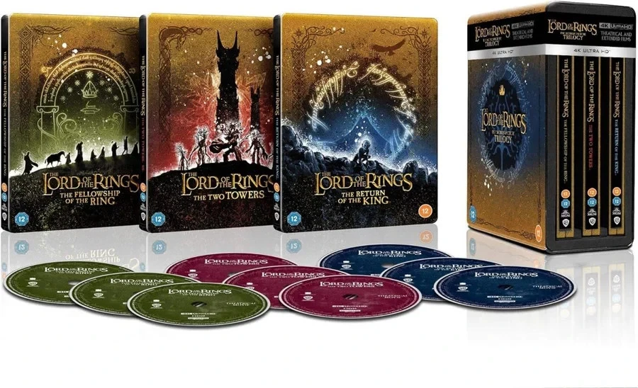 The Lord of the Rings: The Motion Picture Trilogy 4K Steelbook Set NEW - Image 2 of 3
