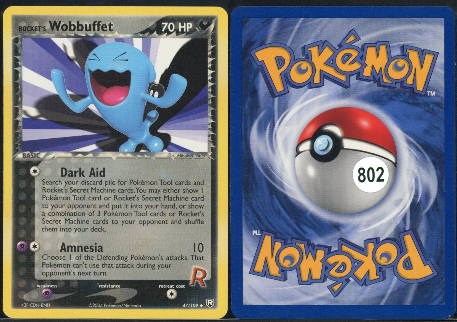 Rocket's Wobbuffet 47/109 Uncommon Team Rocket Returns Pokemon NM