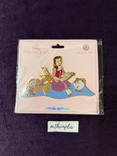 DISNEY PIN Pink A La Mode BELLE Reading JUMBO LE 150 NEW PALM Beauty & The Beast