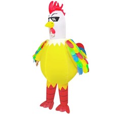 Inflatable Chicken Costume for Adult,Funny Blow up Inflatable costumes Hallow...