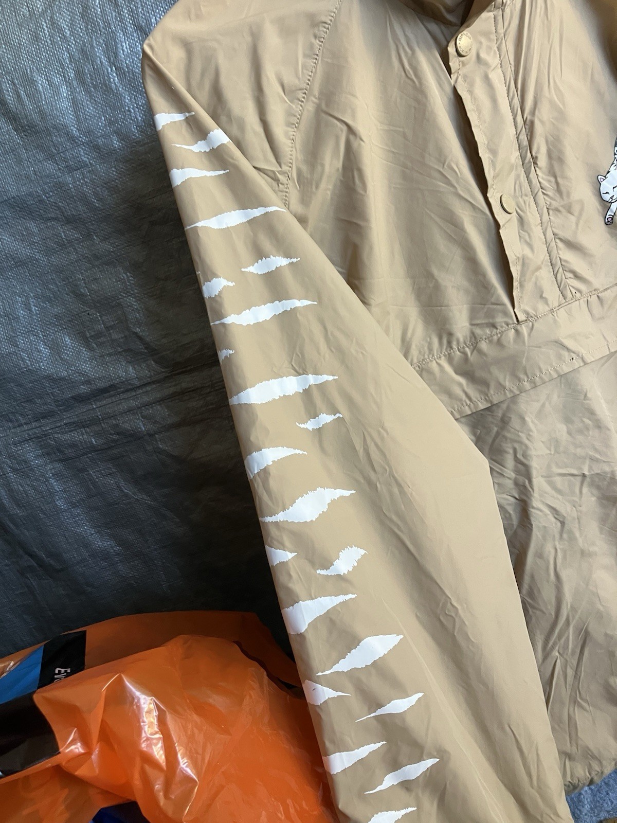 Ripndip Beige Half Zip Button Jacket M - image 6