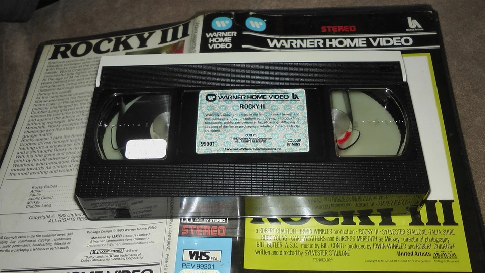 Rocky 3 VHS Video Tape Ex Rental Big Box Pre Cert Warner - Image 2 of 4