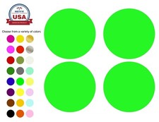 Royal Green Dot Stickers 3 Inch 7.5cm 75mm Large Round Color-Coding Labels