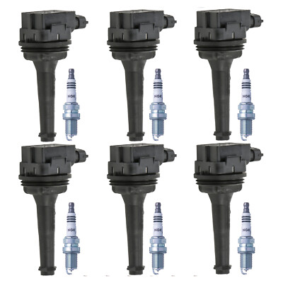 Bosch 6 Ignition Coil NGK 6 Iridium IX Spark Plug Kit For Volvo S80 XC90 L6
