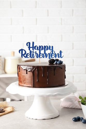 Retirement Cake Topper Leaving Party Decoration Good Luck New Job Fare Well Gift - Picture 2 of 5