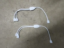 TWO  4-pin Female Power Splitter Cables for RGB LED Strip Light