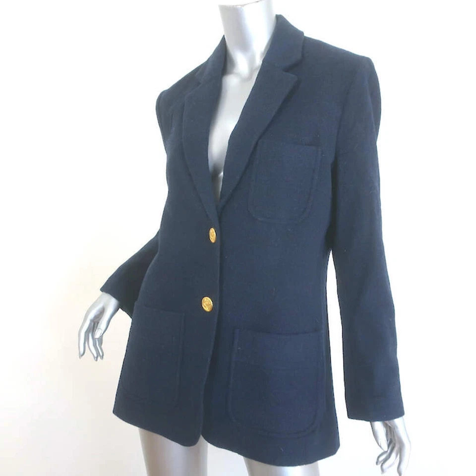 Trovata Birds of Paradis Sutton Blazer 海军蓝 S 码 双扣夹克 — 第 3/4 张图片