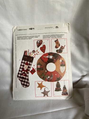 Holiday Pattern McCall's Crafts 8328 Christmas - Picture 2 of 2