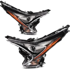 Full Black Housing Headlights Assembly For 2016-2018 Toyota Prius W/LED DRL