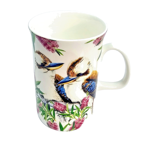Native Australia Kookaburra Bird Flora China Coffee Mug Cup Ashdene Souvenir NEW - Picture 4 of 8
