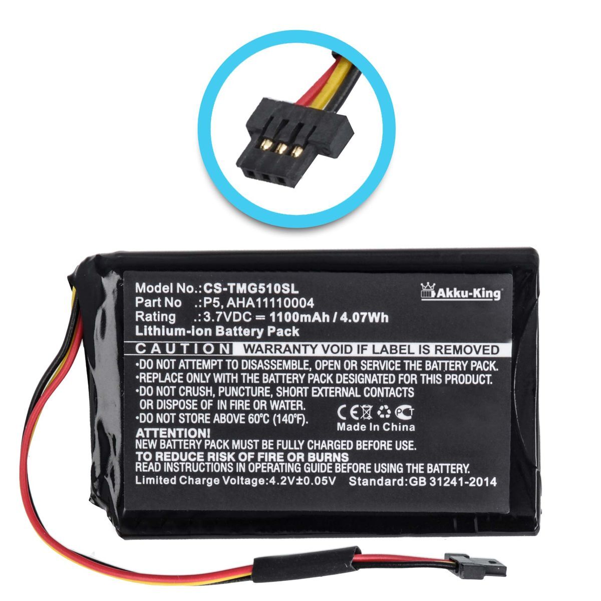 Ersatz Akku Für Tomtom Start 52 - 1000mAh LHA11110001 VF6F Kompatibel