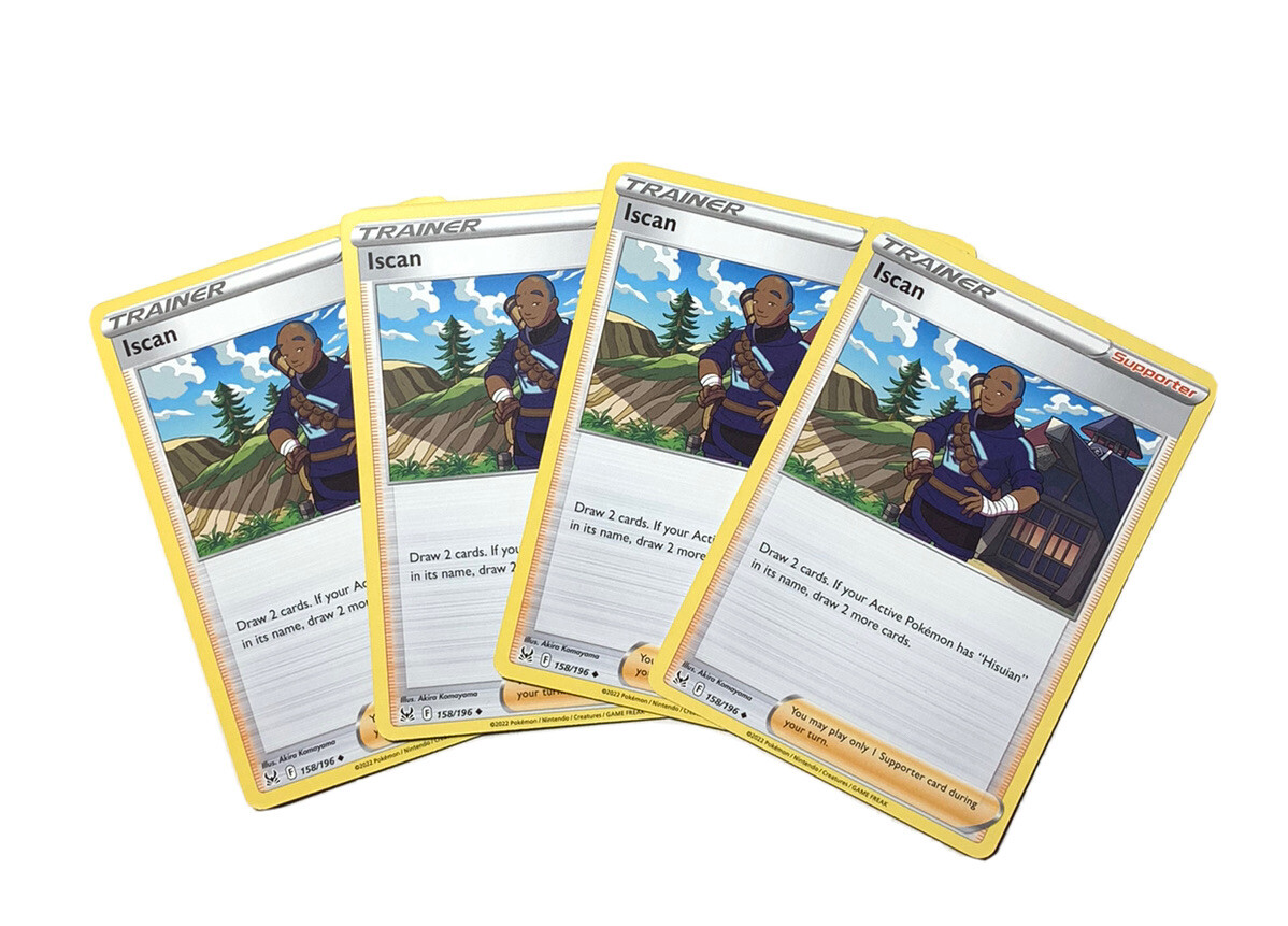 Iscan 158/196 - Lost Origin - 4x Pokemon Trainer Card - Playset X4 NM