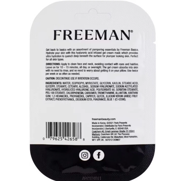 10packs : FREEMAN Basics Face Mask 0.33oz/10ml - Image 2 of 4