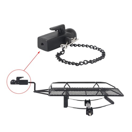 Metal Trailer Hitch Mount for 1/10 RC Crawler Traxxas TRX4 Axial SCX10 90046 Car - Picture 10 of 16
