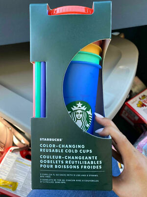 Starbucks Color Changing Cups 5 Pack Summer Pride | eBay
