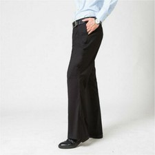 Herren Schlaghosen Retro 60/70er Business Freizeitanzug Chino Polyester Flare