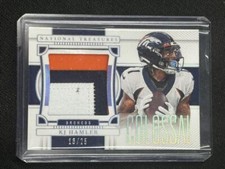 KJ Hamler 2022 National Treasures Colossal Materials Prime Broncos #CMT-KJH /25