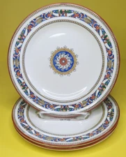 Rare Set of 3 Minton Blantyre Salad Plates Antique 1800s Porcelain Mintons 8"