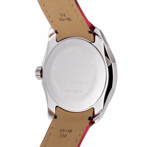 TISSOT Quartz Women Watch Swiss Red Leather Strap Waterproof T035.210.16.011.01 - Picture 8 of 8